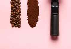 细节表示机过滤器地面咖啡咖啡豆子