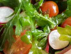 沙拉新鲜的蔬菜草本植物表格
