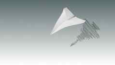 纸飞机铸造影子战斗机飞机愿景愿望概念插图