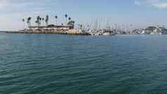 船游艇航行海滨港夏天假期加州美国海景帆船