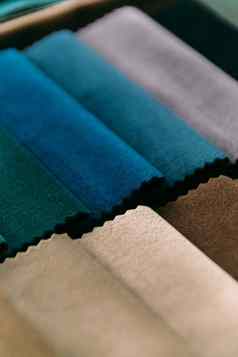 集合色彩斑斓的丝绒纺织样品织物设计沙发扶手椅织物纹理背景