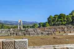 废墟埃皮达鲁斯希腊