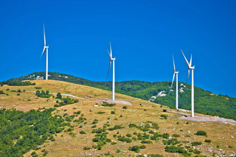 风权力植物涡轮机韦莱比特山地区岩溶