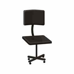 黑色的办公室椅子图标卡通风格
