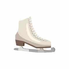 白色数字溜冰鞋图标卡通风格
