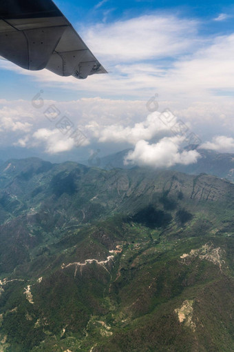 尼泊尔喜马拉雅山脉景观视图飞机