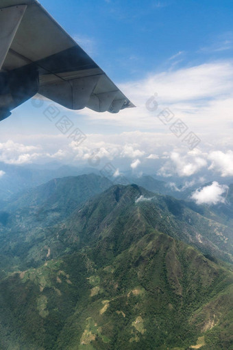 尼泊尔喜马拉雅山脉景观视图飞机