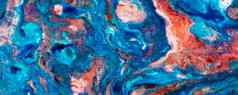 路径背景丙烯酸蓝色的红色的行闪光色彩斑斓的大理石纹理流体液体大理石艺术图片“先锋创造力
