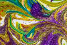 五彩缤纷的丙烯酸背景撒紫色的闪光当代创造力色彩斑斓的“先锋丰富的纹理背景使形状材料