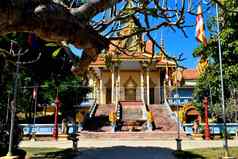视图现代金边寺庙battambang