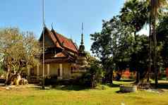 视图现代金边寺庙battambang