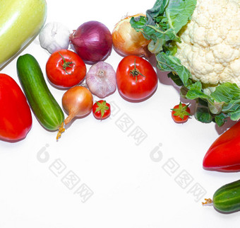 蔬菜布局白色背景本土蔬菜收获窗口沙拉酱孤立的蔬菜文章蔬菜复制空间蔬菜