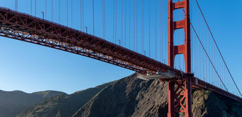 著名的金门桥三旧金山加州美国金门桥悬架桥跨越金门连接三旧金山湾太平洋海洋
