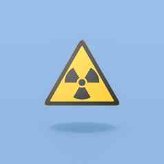 辐射危害象征蓝色的背景