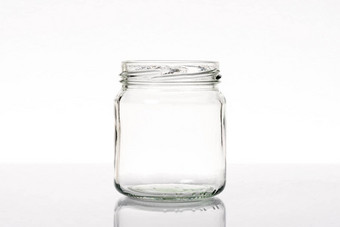 玻璃Jar白色背景