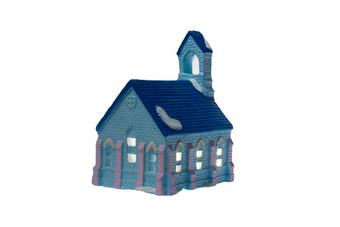 孩子们的小房子白色背景石膏产品画丙烯酸油漆形式村房子