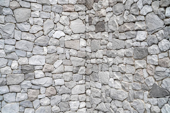 自然岩石石头墙