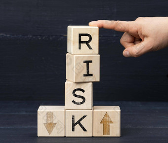 木多维数据集登记风险蓝色的背景风险减少概念再保险