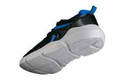 黑色的运动鞋蓝色的口音白色唯一的体育运动鞋子