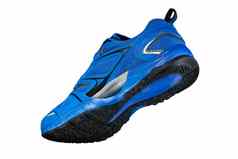 蓝色的运动鞋黑色的口音黑色的唯一的绝缘体育运动鞋子