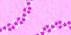 花横幅美丽的粉红色的白色开花花分支樱花复制空间文本