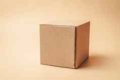 礼物工艺盒子米色背景隔离Copyspace概念销售折扣圣诞节礼物购物
