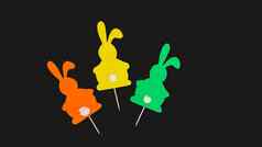 复活节手工制作的手工制作的装饰假期彩色的纸兔子