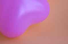 紫色的气球形状心粉红色的背景婚礼概念情人节一天照片区情人横幅前视图