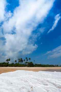 斯里兰卡斯里兰卡美丽的视图热带海滩