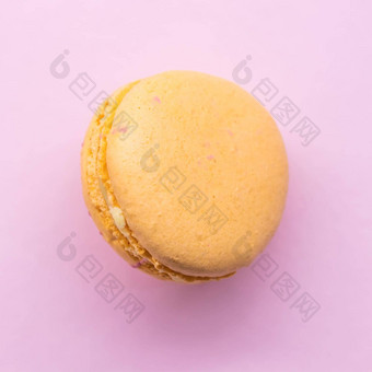 法国蛋糕macaron粉红色的背景<strong>美味</strong>的水果<strong>杏仁</strong>甜蜜的饼干