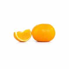 橘子橙色切片橙色白色背景