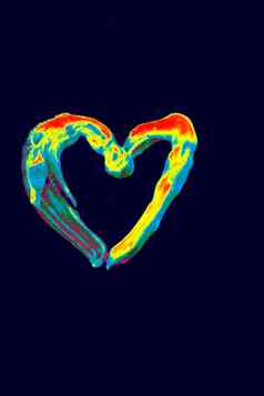 心形状的色彩斑斓的装饰对象