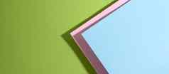 现代明亮的绿色背景横幅蓝色的粉红色的表纸影子摘要背景空白空间
