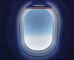 空气旅行概念图像飞机窗口