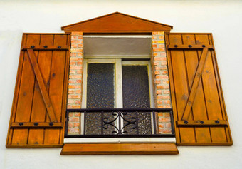 窗口百叶窗欧洲风格建筑建筑装饰窗户古董风格