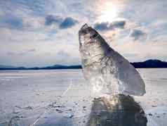 冰山冰一块大浮冰锋利的冰破碎的冰川