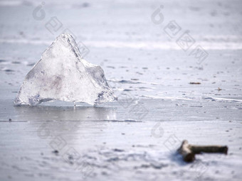 北极冰破碎的块冰川浮动浮冰