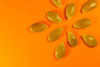 南瓜种子设计布局充满活力的橙色