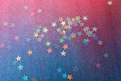 色彩斑斓的五彩纸屑星星色彩斑斓的背景