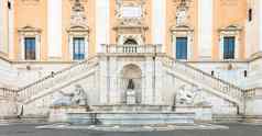 罗马意大利视图楼梯宫殿senatorio米开朗基罗文艺复兴时期的杰作