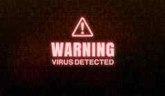 警告标志屏幕电脑病毒黑客