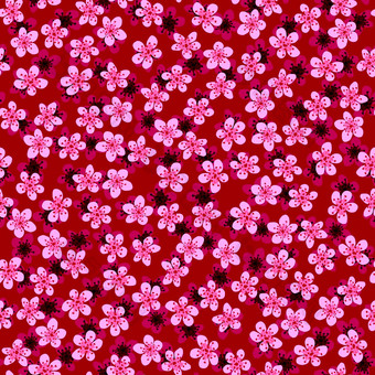 无缝的模式开花日本樱桃樱花织物包装壁纸纺织装饰设计邀请打印礼物包装制造业粉红色的樱红色花红色的背景
