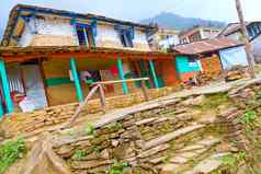 小村安纳普尔纳峰保护区域喜马拉雅山脉尼泊尔