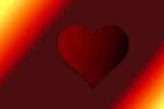 情人节一天背景红色的心形状爱概念