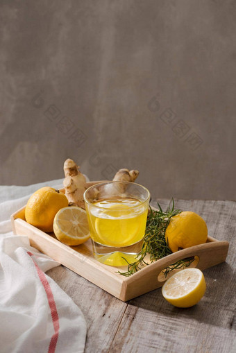 减肥茶姜柠檬维生素