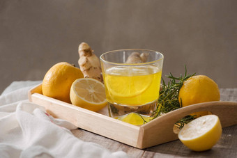 减肥茶姜柠檬维生素