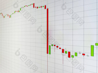 摘要烛台图表白色数字屏幕股票市场加密数据图表图矩形网格光背景