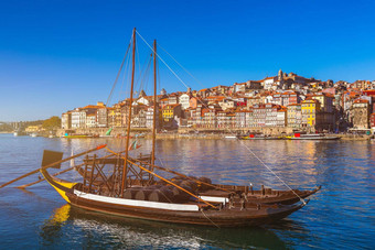 港口酒船海滨小镇杜罗河贝拉城市中心港口波鲁加尔欧洲葡萄牙港口