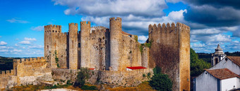 obidos葡萄牙由于受到城市中世纪的堡垒历史围墙<strong>小镇</strong>obidos里斯本葡萄牙美丽的视图obidos中世纪的<strong>小镇</strong>葡萄牙