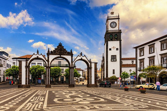 门城市城市象征蓬塔delgada为什么米格尔岛亚速尔葡萄牙门城市盖茨城市蓬塔delgada为什么米格尔